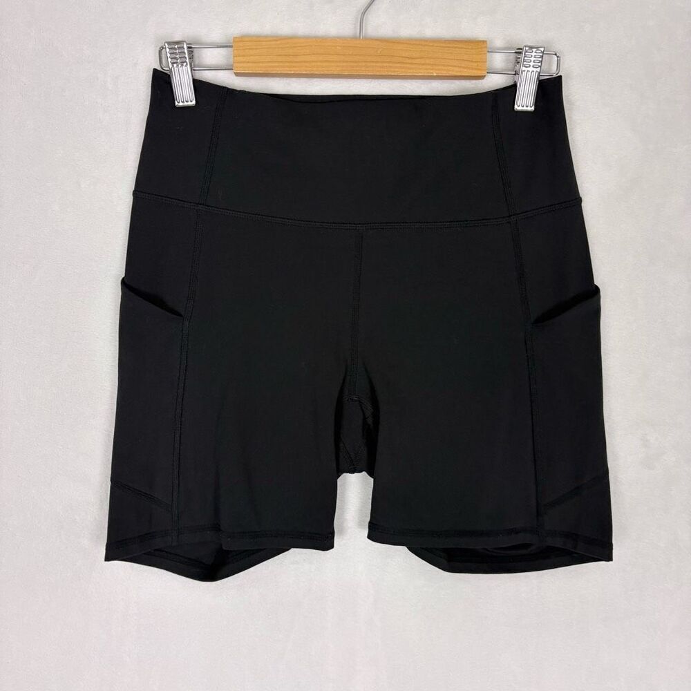 Fabletics Black High Waisted Spandex Shorts with Pockets Size Small